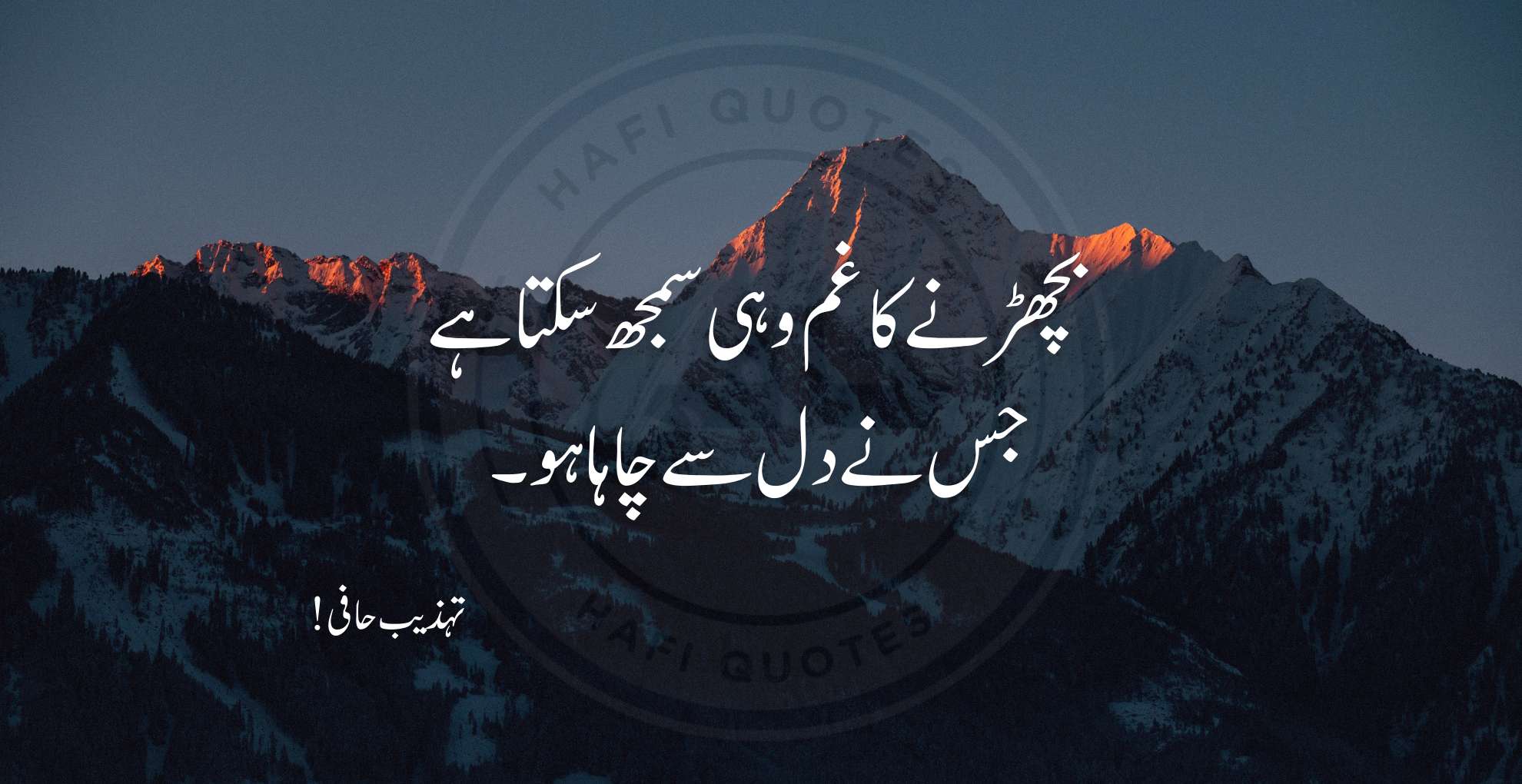 Tehzeeb Hafi Poetry